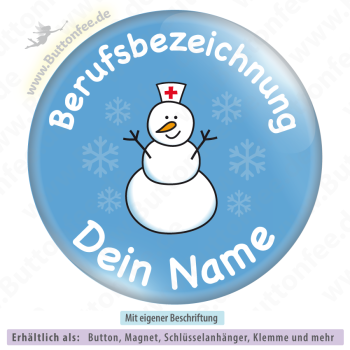 Medi Schneemann auf blau